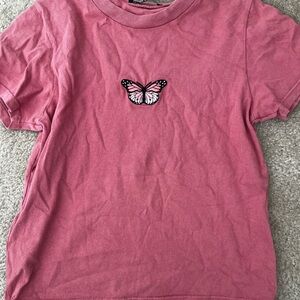 Pink Butterfly Brandy T-Shirt